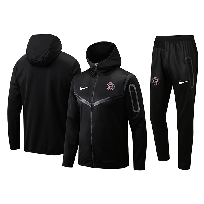 22/23 Paris Saint-Germain PSG Black Hooed Edition Classic Jacket Training Suit (Top+Pant)-9801047