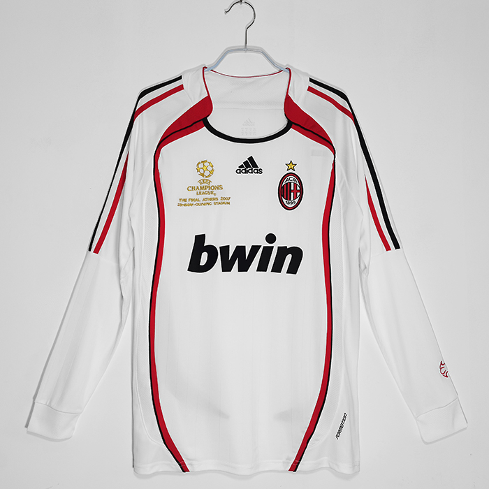 Retro 2006/07 AC Milan White Jersey version Long Sleeve-291793