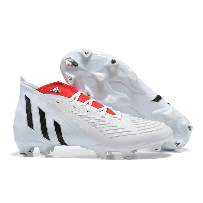 Predator Edge Geometric.1 FG Soccer Shoes-White/Red-9703160