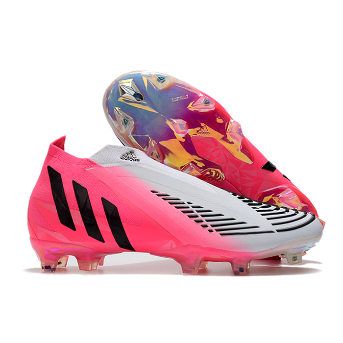 Predator Edge Geometric+ FG Soccer Shoes-White/Pink-4041966