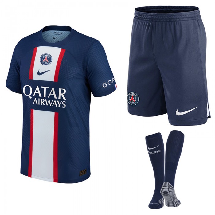 22/23 Paris Saint-Germain PSG Home Navy Blue suit short sleeve kit Jersey (Shirt + Short+Sock)-964607