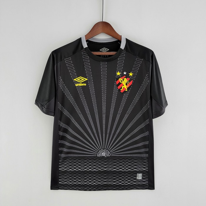 22/23 Goalkeeper Recife sports Black Jersey version short sleeve-5097344