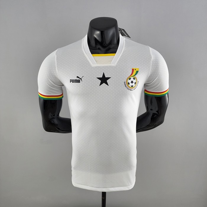 2022 Ghana home White Jersey version short sleeve (player version)-5420823