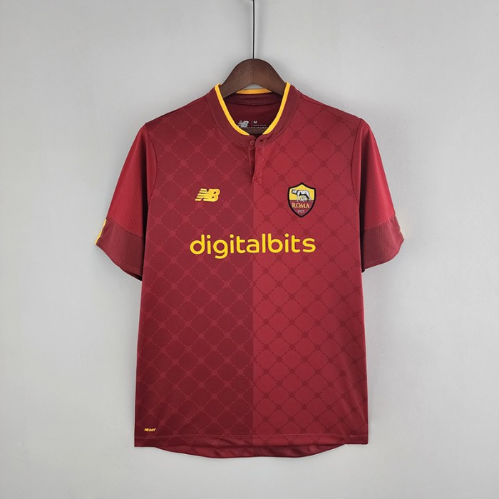 22/23 Roma home Red Jersey version short sleeve-3952961
