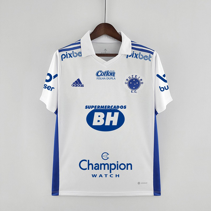 22/23 all sponsor Cruzeiro away White Jersey version short sleeve-2698361