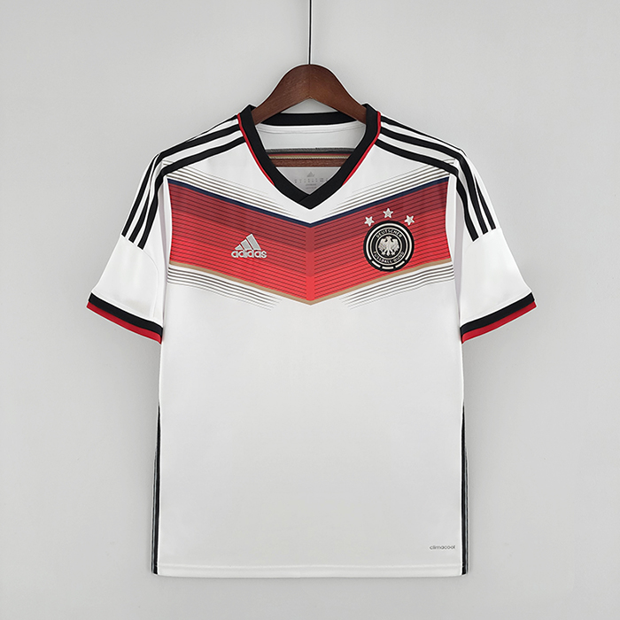 Retro 2014 Germany home White Jersey version short sleeve-1395979