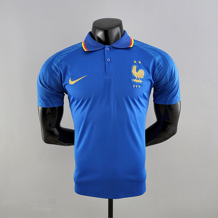 2022 POLO France Blue Jersey version short sleeve-9462837