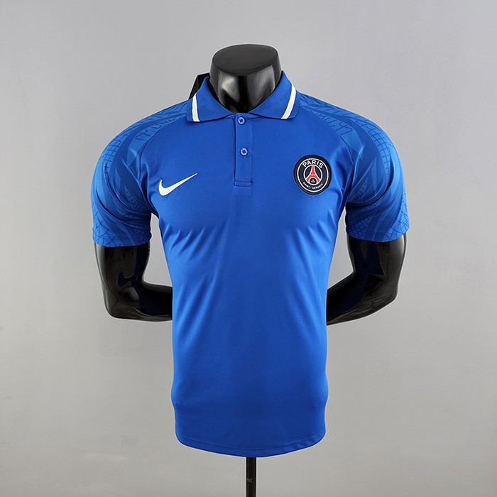 22/23 POLO Paris Saint-Germain PSG Blue Jersey version short sleeve-8963327