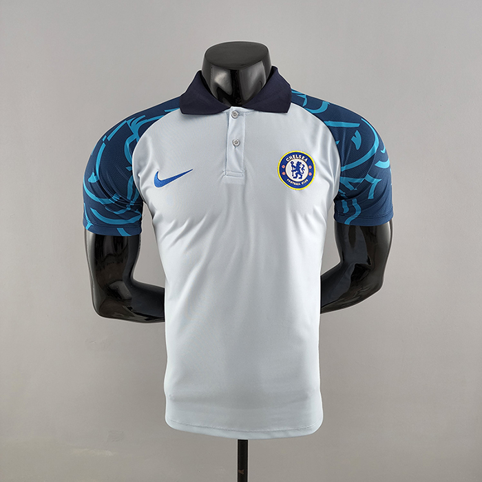 22/23 POLO Chelsea White Blue Jersey version short sleeve-1255428