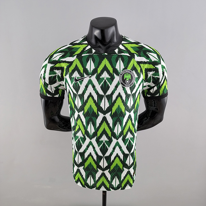 2022 Nigeria White Green Jersey version short sleeve-1328910