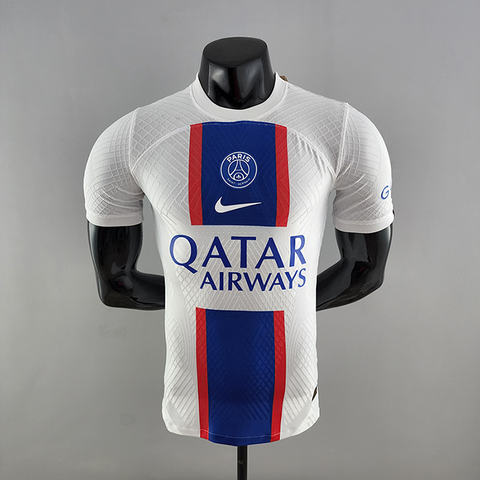 22/23 Paris Saint-Germain PSG away White Blue Jersey version short sleeve-4144806