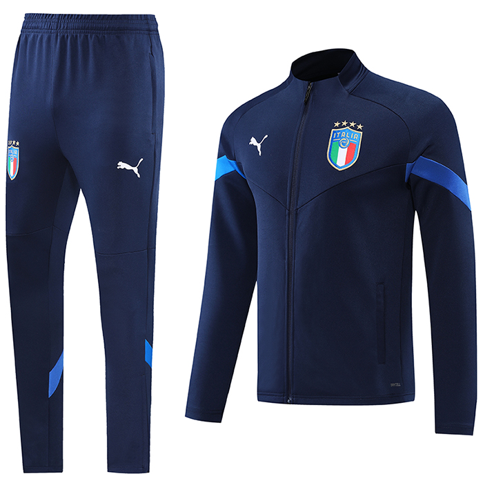 2022 Italy Navy Blue Edition Classic Jacket Training Suit (Top+Pant)-8485933