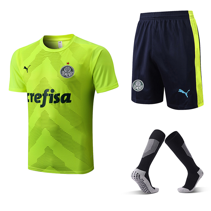 22/23 Palmeiras Green training suit short sleeve kit Jersey (Shirt + Short+Sock)-8468852