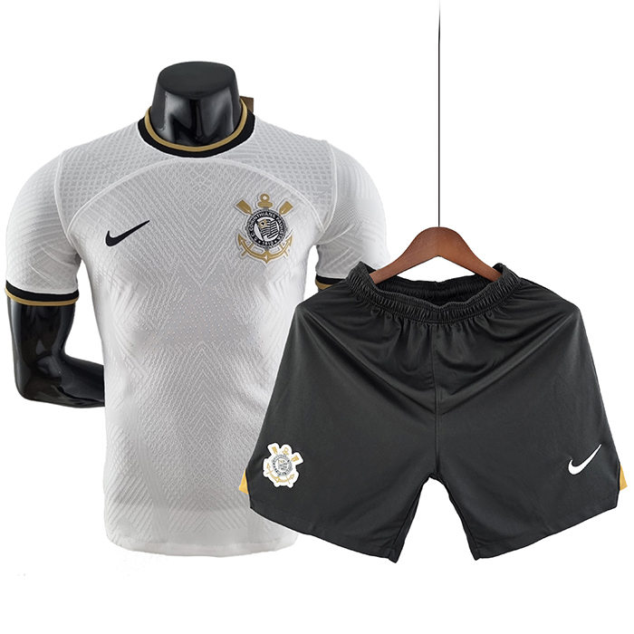 22/23 Corinthians home White Suit Shorts Kit Jersey (Shirt + Short ) (Player Version)-2583825