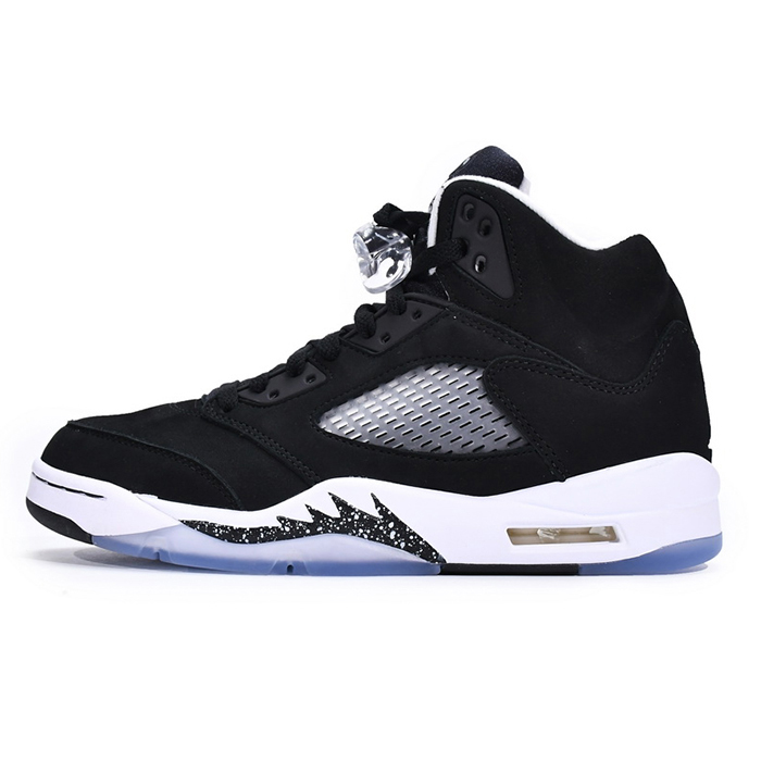 Air Jordan 5 AJ5 High Retro Moonlight Basketball Shoes-Black/White-5096966