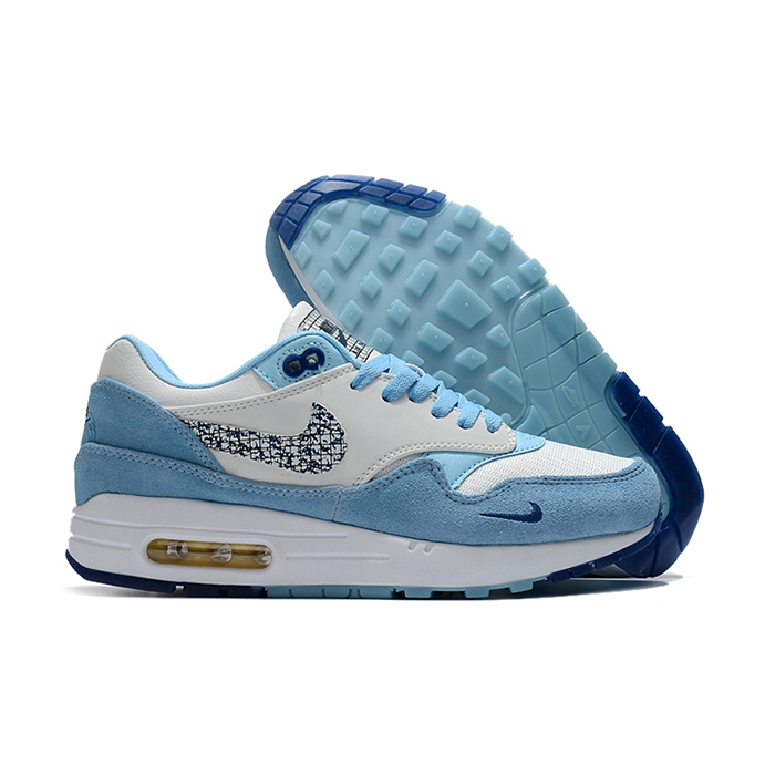AIR MAX 1 Running Shoes-Blue/White-9824070