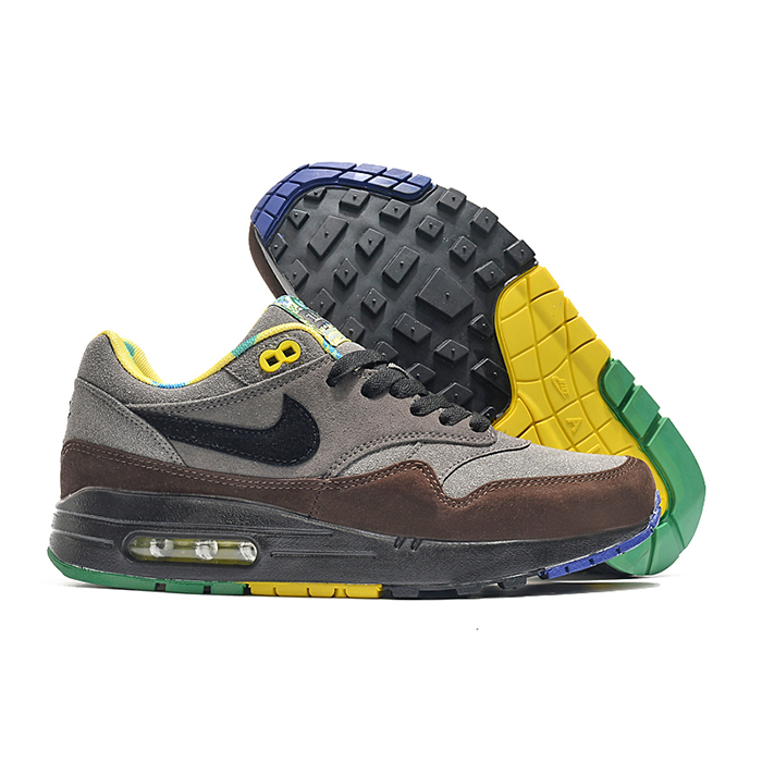 AIR MAX 1 Running Shoes-Gray/Brown-2000031