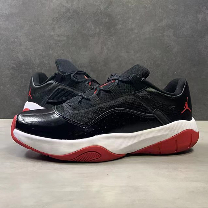 Air Jordan 11 Cmft Low Running Shoes-Black/Red-7091355
