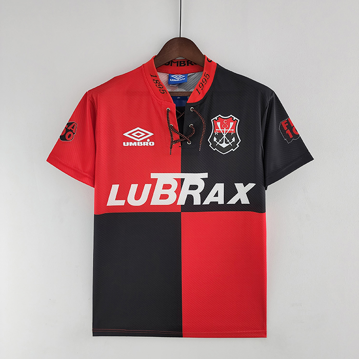 Retro Flamengo 1994 100th Anniversary Edition Home Black Red Jersey version short sleeve-9596350
