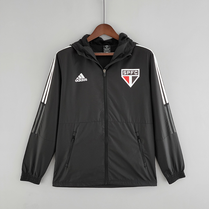 2022 Sao Paulo Futebol Clube Windbreaker Black Hooded jacket Windbreaker-6560690