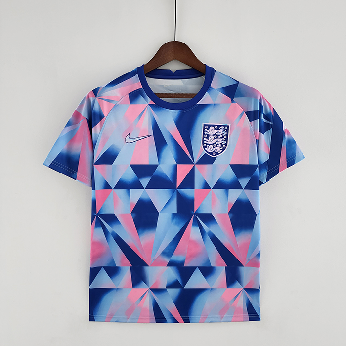 2022 England Training Wear Geometric Pattern Jersey version short sleeve-2107581