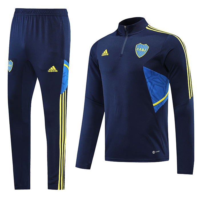 22/23 Boca Juniors Navy Blue Edition Classic Jacket Training Suit (Top+Pant)-5836265