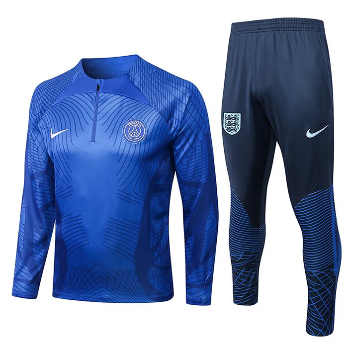 22/23 Paris Saint-Germain PSG Navy Blue Edition Classic Jacket Training Suit (Top+Pant)-7741091