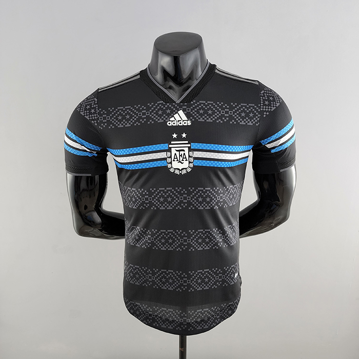 2022 World Cup National Team Argentina Black Jersey version short sleeve-2128814