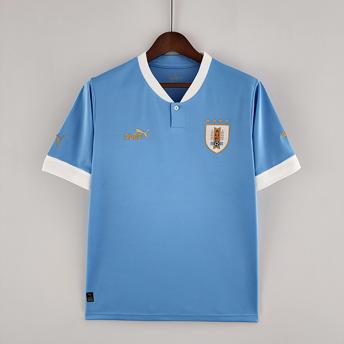2022 World Cup National Team Uruguay home Blue Jersey version short sleeve-4337914