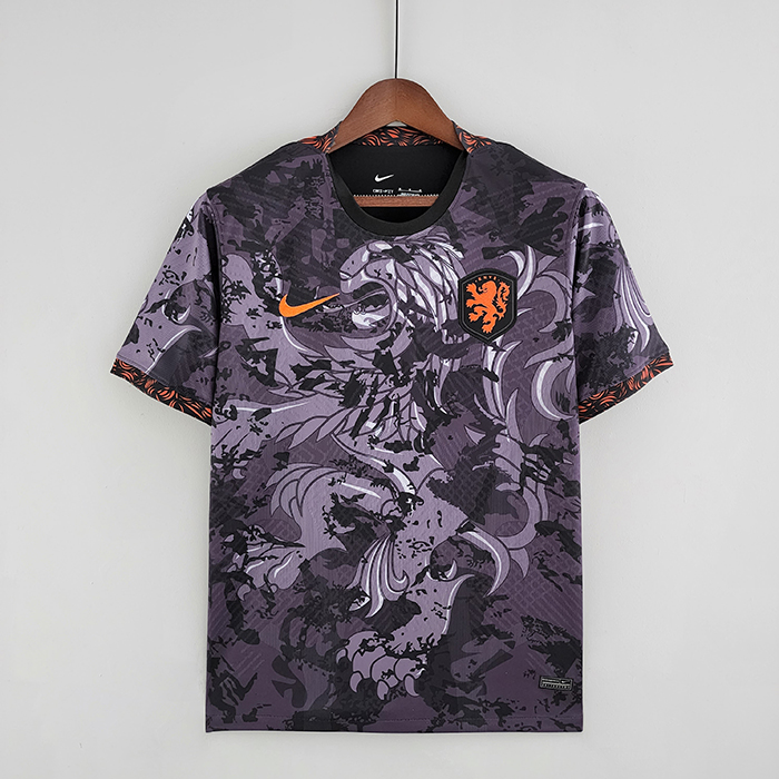 2022 World Cup National Team Netherlands Special Edition Black Jersey version short sleeve-4190262