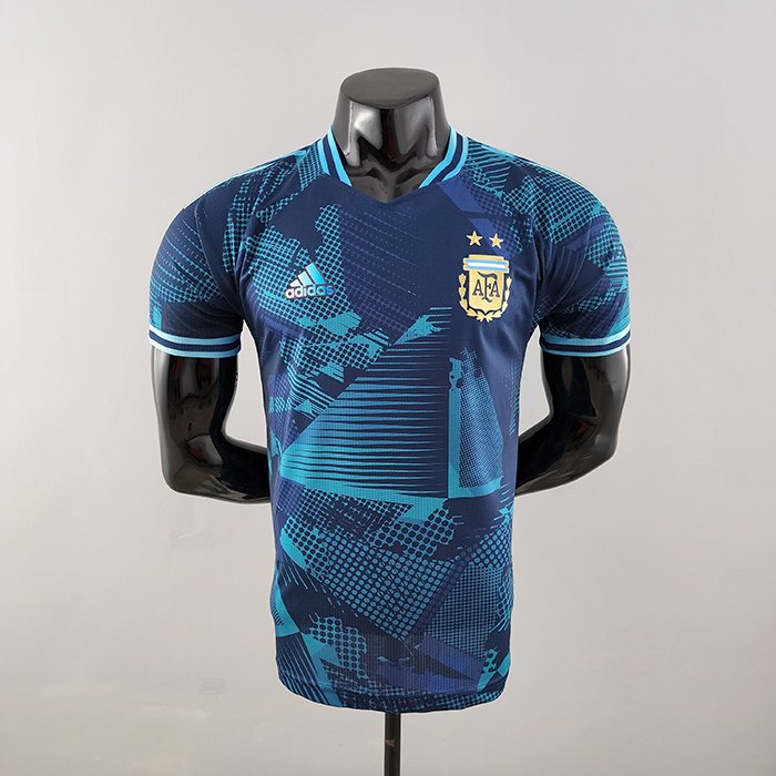 2022 World Cup National Team Argentina Commemorative Edition Blue Jersey version short sleeve (player version)-7202898
