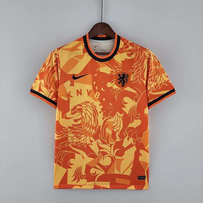 2022 World Cup National Team Netherlands Training Suit Orange Jersey version short sleeve-4862295