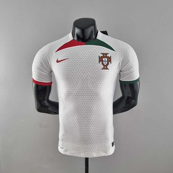 2022 World Cup National Team Portugal Training Suit White Jersey version short sleeve (player version)-5582007