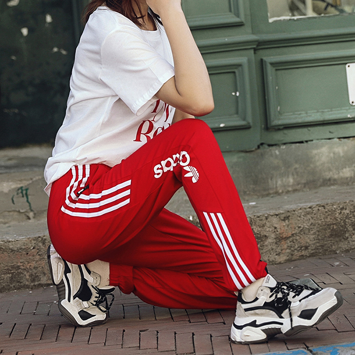 Fashion Casual Long Pants-Red-9709245