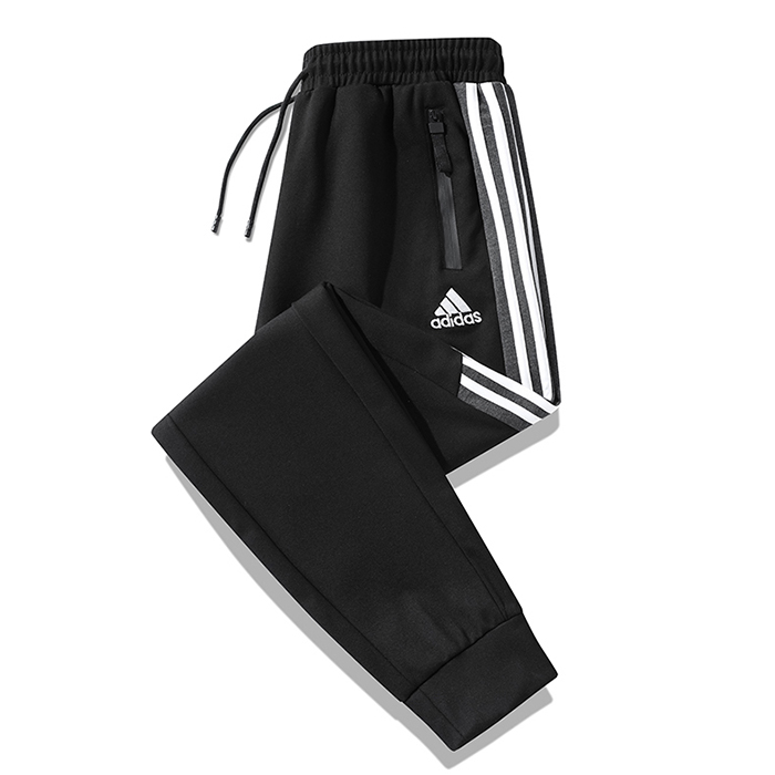 Fashion Casual Long Pants-Black/White-5171863