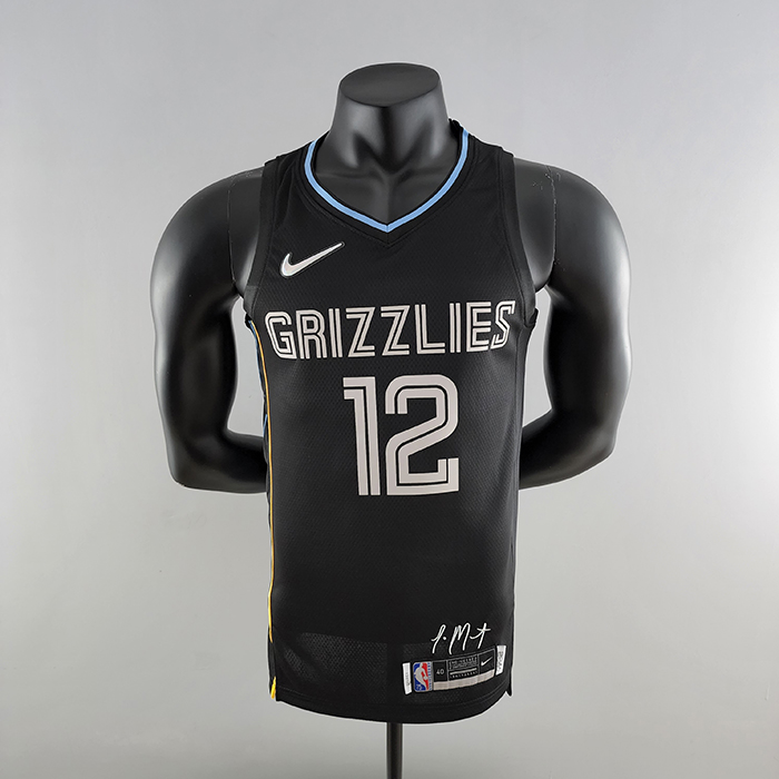 MORANT#12 Memphis Grizzlies Honor Edition Black NBA Jersey-2928931