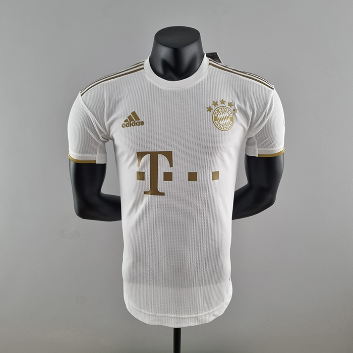 22/23 Bayern Munich away White Gold Jersey version short sleeve (player version)-8594229