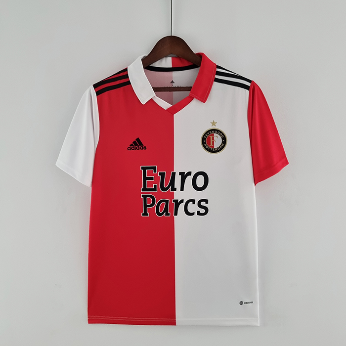 22/23 Feyenoord Rotterdam home White Red Jersey version short sleeve-7959718