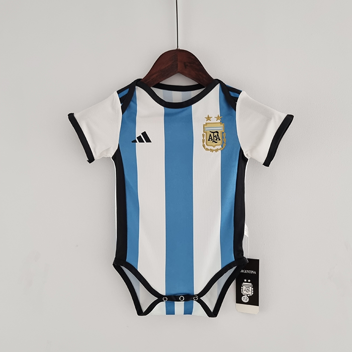 22/23 Baby Argentina Home White Blue Jersey version short sleeve-1492140
