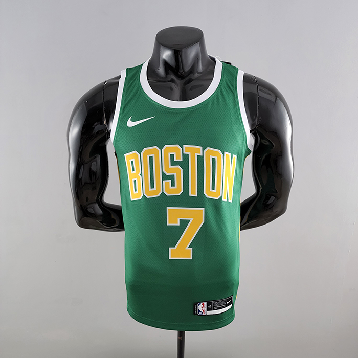 Boston Celtics BROWN#7 Green Gold NBA Jersey-5939402