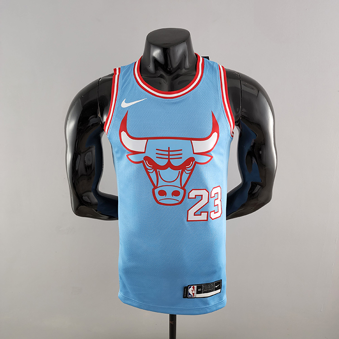 Chicago Bulls JORDAN#23 Blue NBA Jersey-6587318
