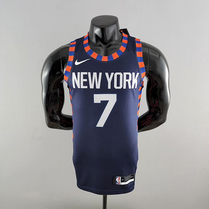 New York Knicks ANTHONY #7 Striped NBA Jersey-7012773