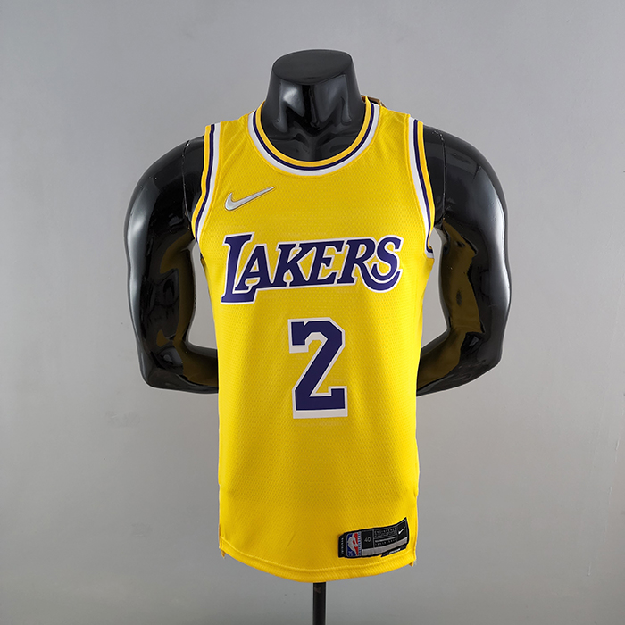 75th Anniversary IRVING #2 Los Angeles Lakers Yellow NBA Jersey-4540556