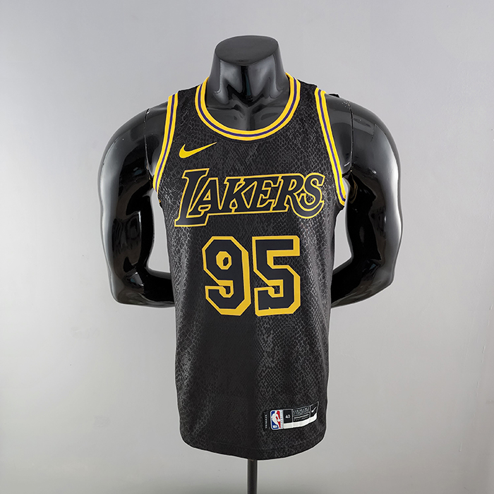 TOSCANO#95 Los Angeles Lakers black NBA jersey-6684622