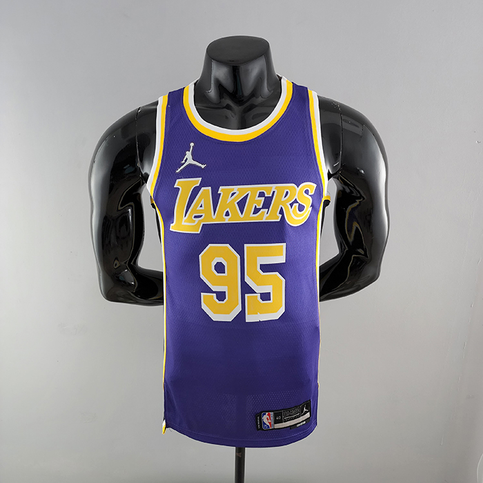 75th Anniversary TOSCANO #95 Los Angeles Lakers Jordan Purple NBA Jersey-7751517