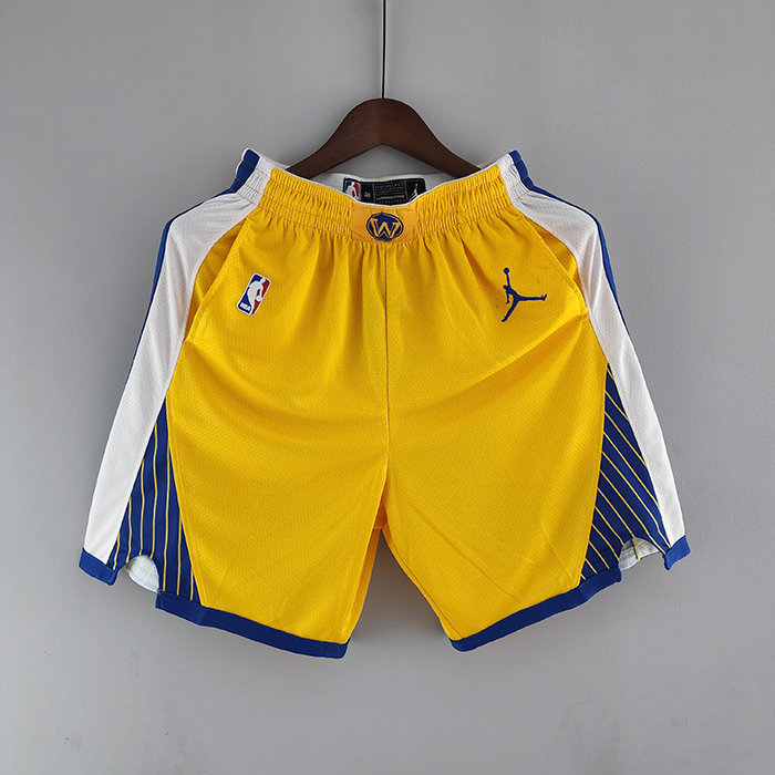 Golden State Warriors Air Jordan NBA Shorts Yellow-9292003