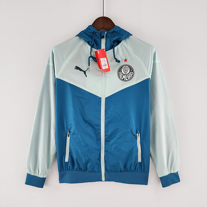 2022 Palmeiras Hooded Windbreaker Blue jacket Windbreaker-4363114
