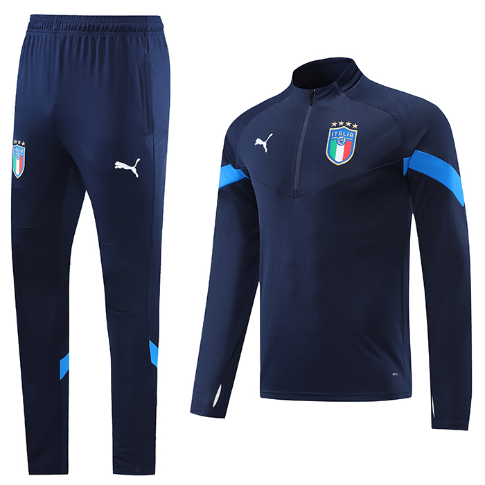 22/23 Italy Jersey Navy Blue Edition Classic Training Suit (Top + Pant)-1535749