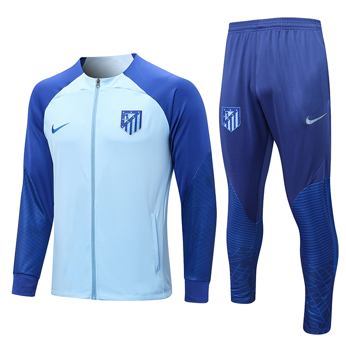 22/23 Atletico Madrid Jersey Blue Edition Classic Training Suit (Top + Pant)-3701915