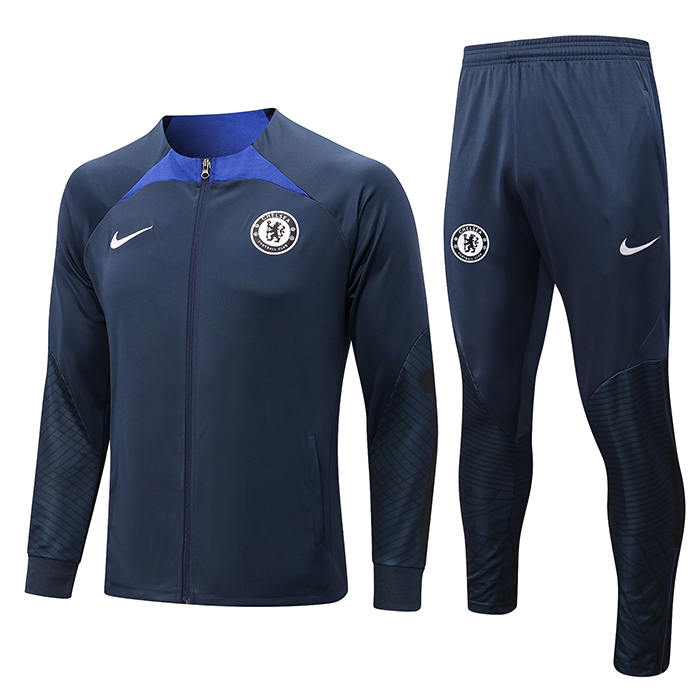 22/23 Chelsea Jersey Navy Blue Edition Classic Training Suit (Top + Pant)-7646963